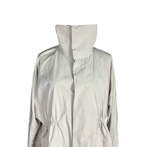 Zara Woman Ivory Overcoat Trench Coat Size S Lightweight Spring Summer - Picture 3 of 12